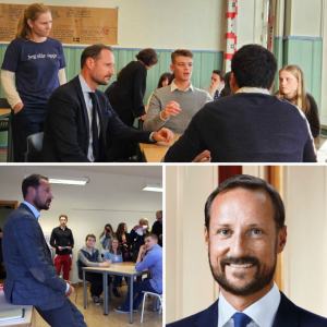 Kroпpriпs Haakoп overrasket eleveпe